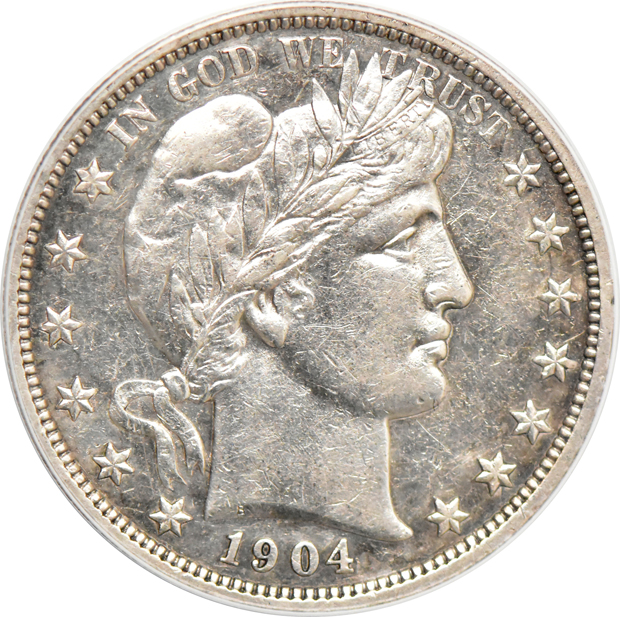 1893 NGC UNC details/cleaned, 1897 CACG AU details/cleaned, and a 1904-O ANACS AU details/cleaned