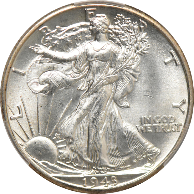 1943-D MS-65, 1943-S MS-66, and a 1945-S MS-65+, all CACG