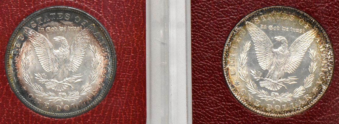 Four Morgan silver dollars.  One Redford, one Paramount, and two in American Savings & Loan cases