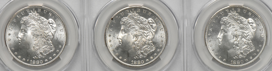 Ten 1880-S, all CACG MS-65