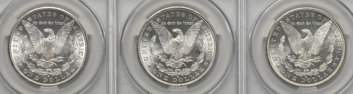 Ten 1880-S, all CACG MS-65