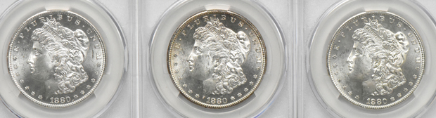 Eighteen 1880-S, all CACG MS-63