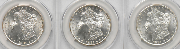 Thirteen 1881-S, all CACG MS-63