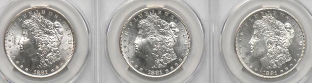 Thirteen 1881-S, all CACG MS-63