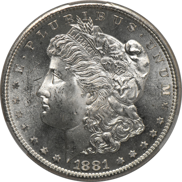 Seven 1881-S, all CACG MS-65