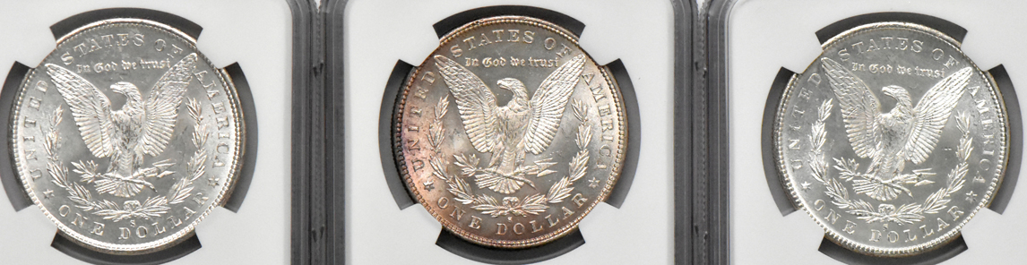 Ten 1880-S, all NGC MS-64