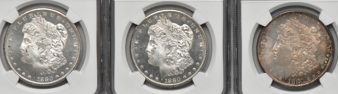 Ten 1880-S, all NGC MS-64