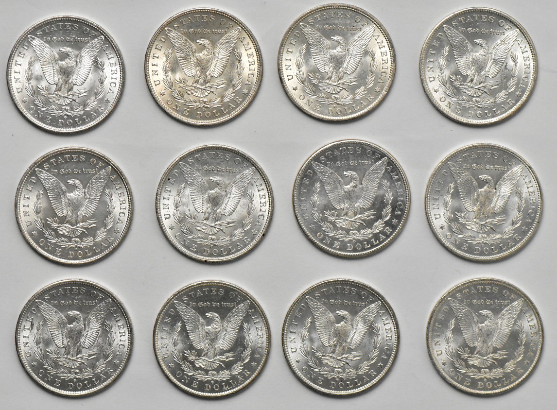 Collection of 37 Morgan dollars