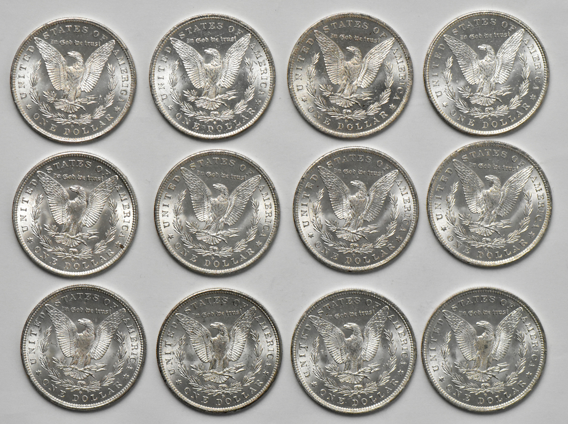 Collection of 37 Morgan dollars