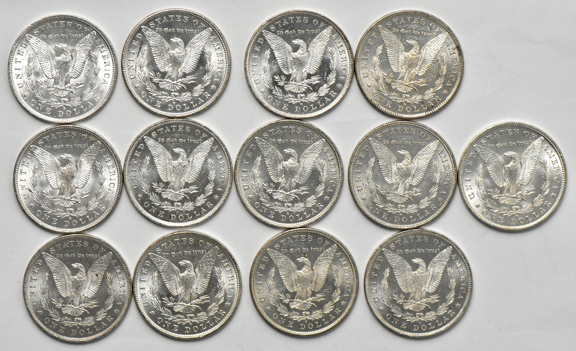 Collection of 37 Morgan dollars