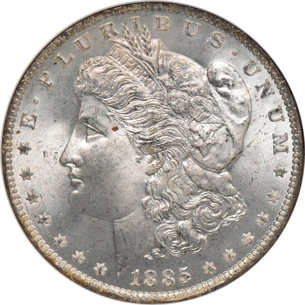 1881-S and two 1885-O, all NGC MS-66 CAC