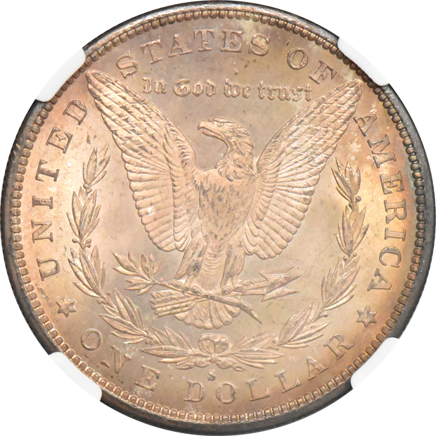 1879-S and 1887, both NGC MS-66