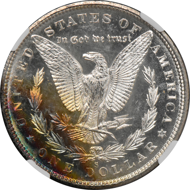 1880-S MS-65 Star, 1880-S MS-65+ Star, and an 1880-S MS-66+ Star, all NGC