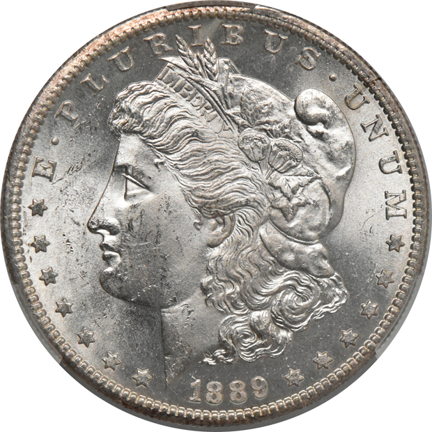1887-S and 1889-S, both CACG MS-63