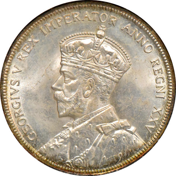Canada - Two 1935 silver dollars, as described