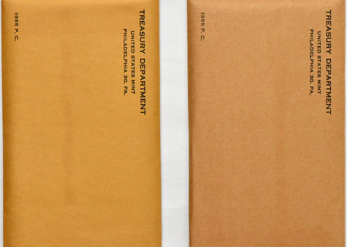 Ten Unopened 1955 Proof Sets