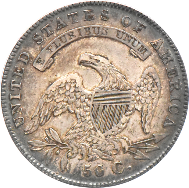 1806 Draped Bust quarter B-3 Good details/cleaned, and an 1836 Capped Bust half dollar O-108 XF details/damaged, both ANACS