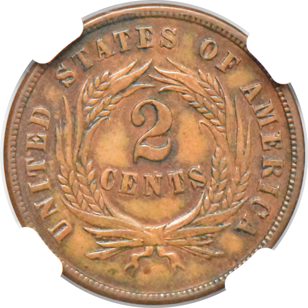 1829 half cent C-1 VF details/scratches, 1837 dime Seated dime AU details/damaged, and an 1864 two-cent piece AU details/cleane, all NGC