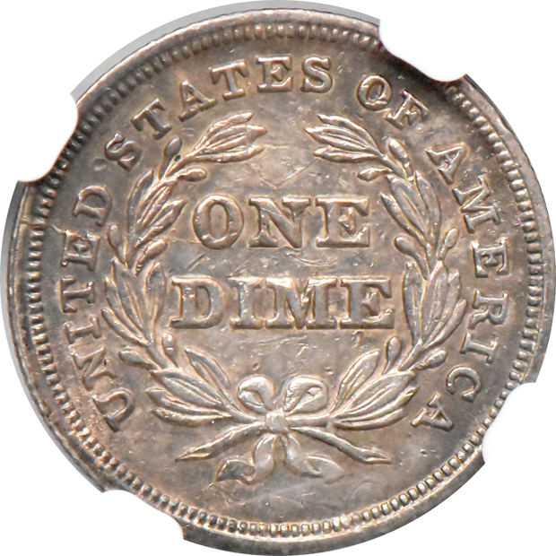 1829 half cent C-1 VF details/scratches, 1837 dime Seated dime AU details/damaged, and an 1864 two-cent piece AU details/cleane, all NGC
