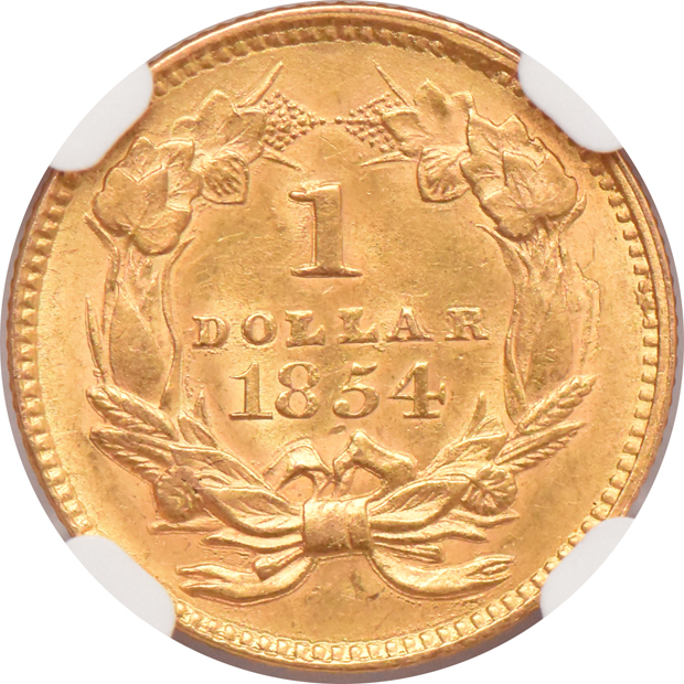 1854 Type 2 NGC AU-58