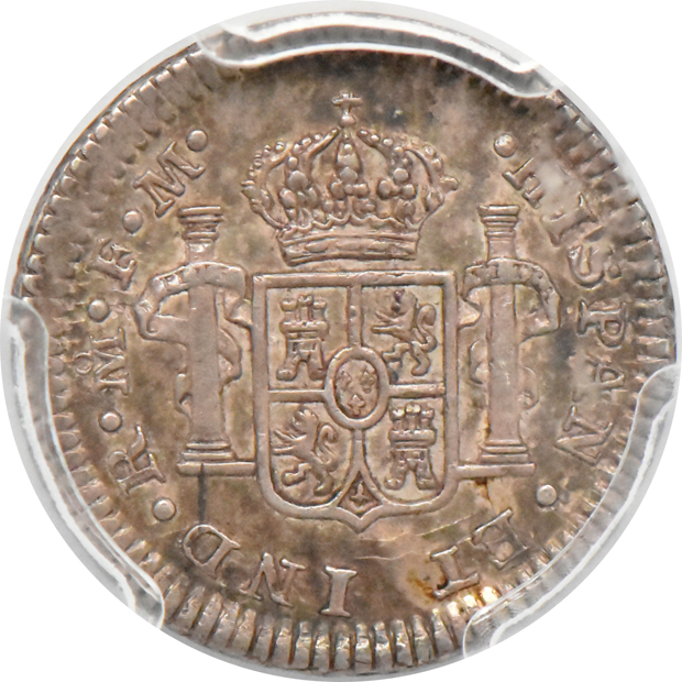 Mexico - 1773-Mo FM 1/2 reale PCGS AU-58, 1800-Mo FM 1/2 reale PCGS AU-50, and an 1803-Mo FT 1/2 reale NGC MS-63