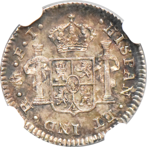 Mexico - 1773-Mo FM 1/2 reale PCGS AU-58, 1800-Mo FM 1/2 reale PCGS AU-50, and an 1803-Mo FT 1/2 reale NGC MS-63