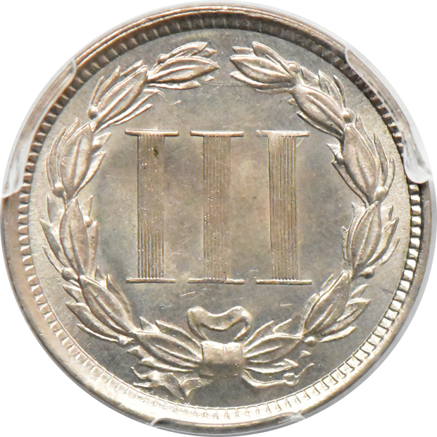 1865 and 1873 Open 3, both PCGS MS-64