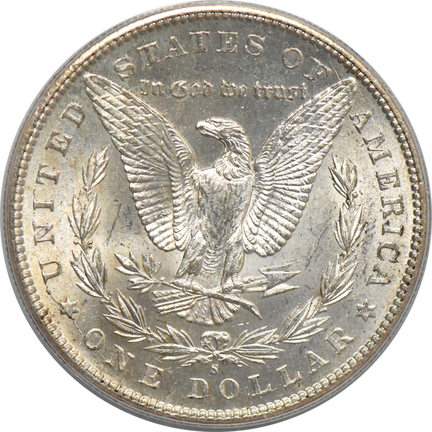1899-S MS-62, and a 1900-S MS-63, both PCGS