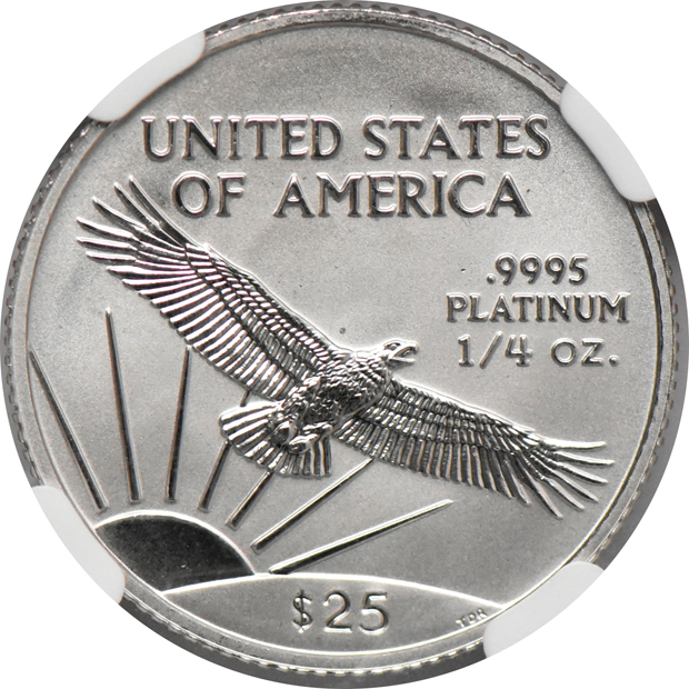 1999 1/4oz $25 Platinum American Eagle NGC MS-70