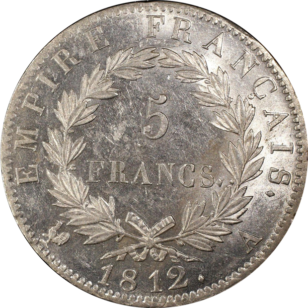 France - 1812-A 5 francs - PCGS AU-58