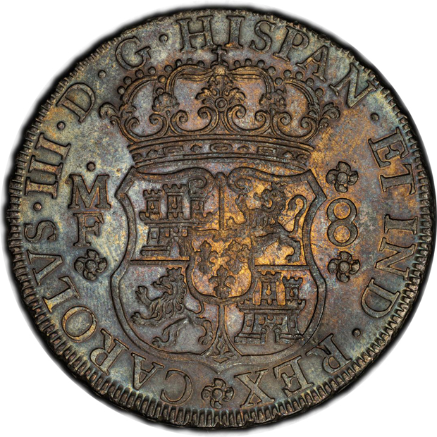 Mexico - 1764-Mo MF 8 reales- PCGS MS-62