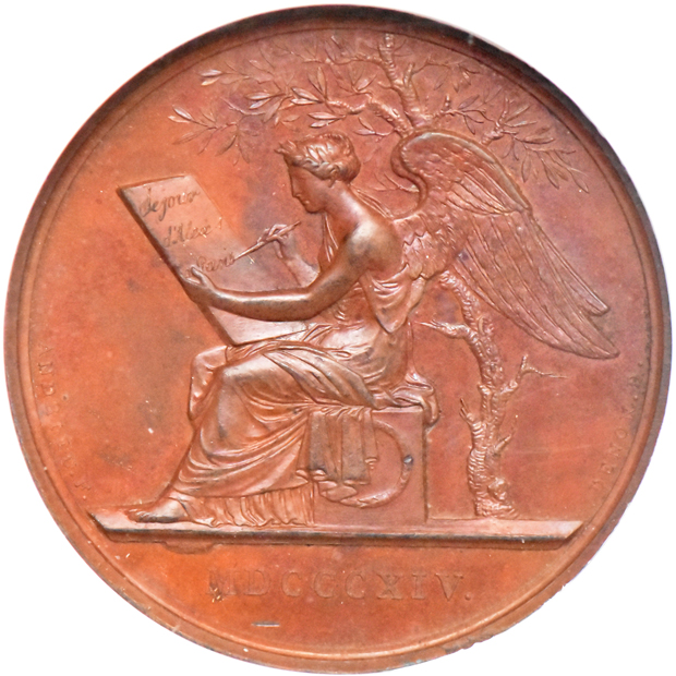 France - 1814-dated Bronze Alexander I medal julius-3015 - NGC MS-63