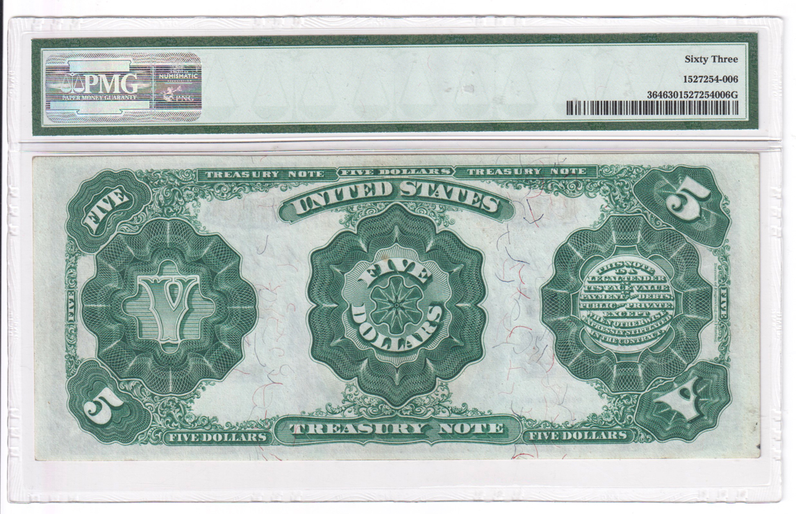 1891 $5 Fr# 364 - PMG ChCU-63