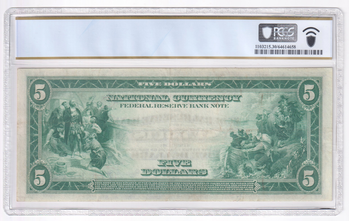 1918 $5 St. Louis Fr# 796 - PCGS VF-30