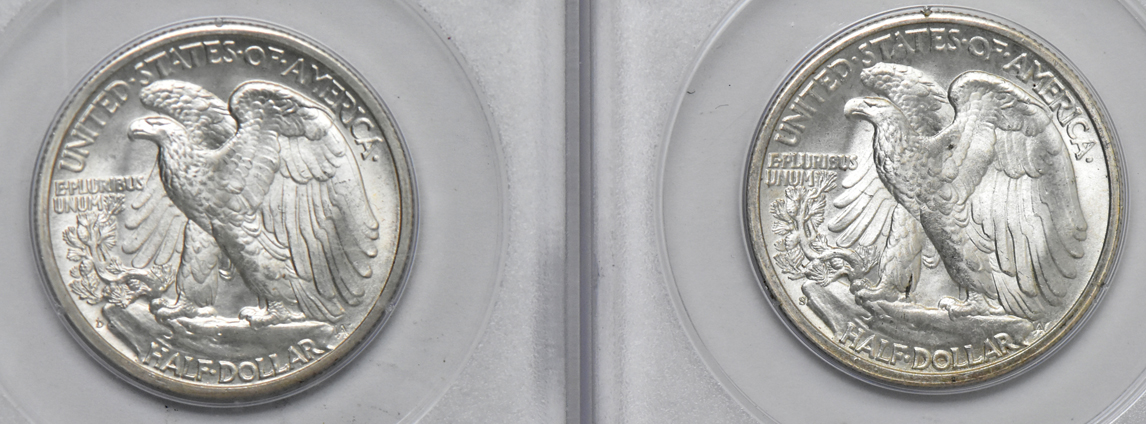 Eight Uncirculated U.S. Type coins in PCGS rattler holders