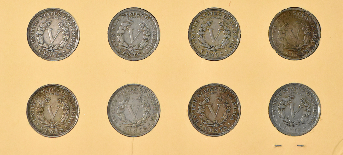 Thirty different Liberty nickels in a Library of Coins Vol. 5 album