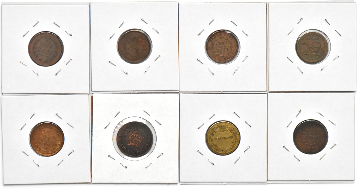 Collection of 47 Civil War tokens