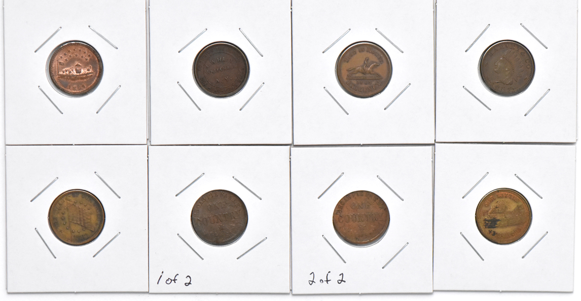 Collection of 47 Civil War tokens