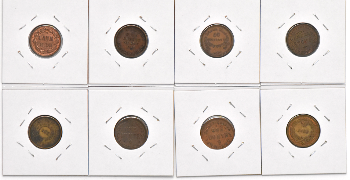 Collection of 47 Civil War tokens