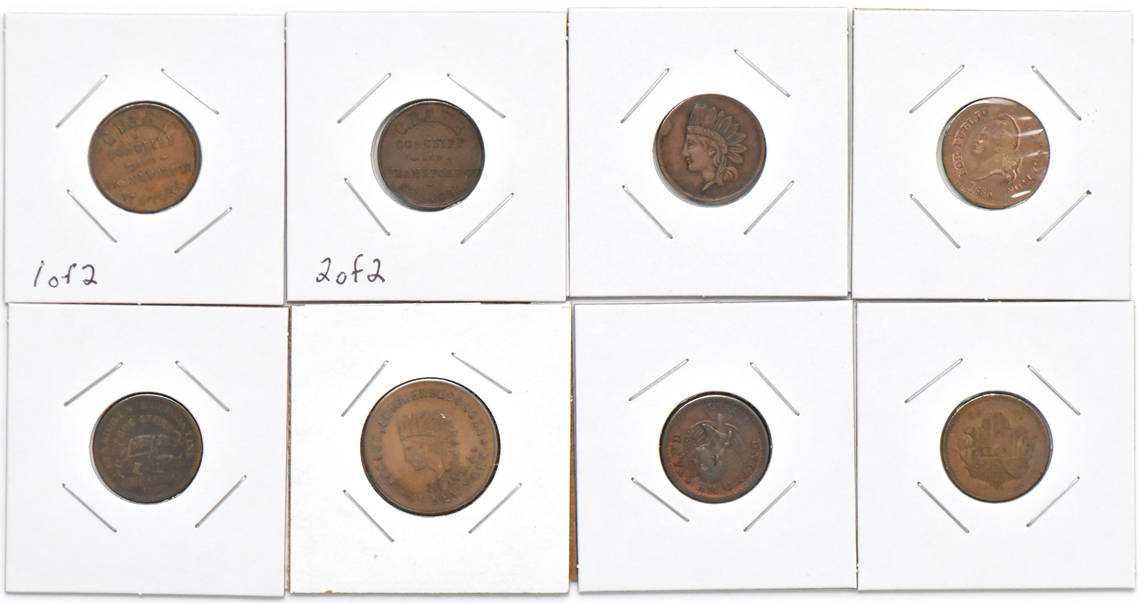 Collection of 47 Civil War tokens