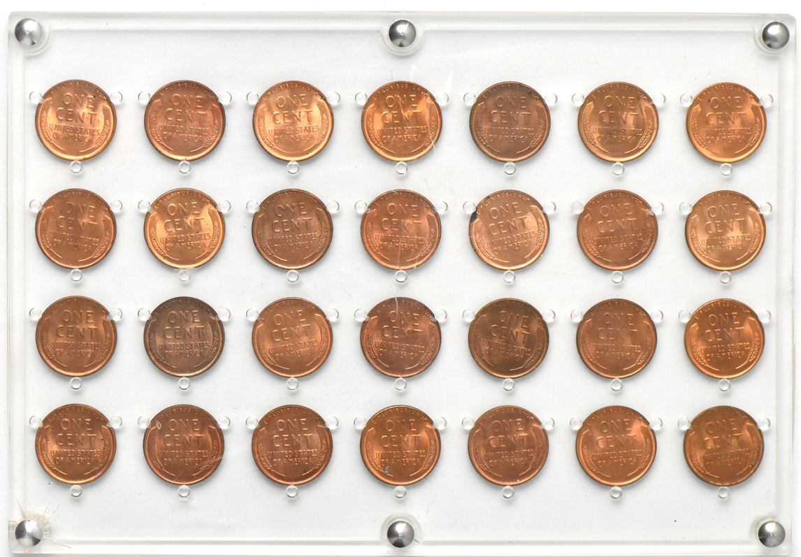 Collection of Lincoln cents, 1929 through 1948-S, in two Seitz Coin Cases