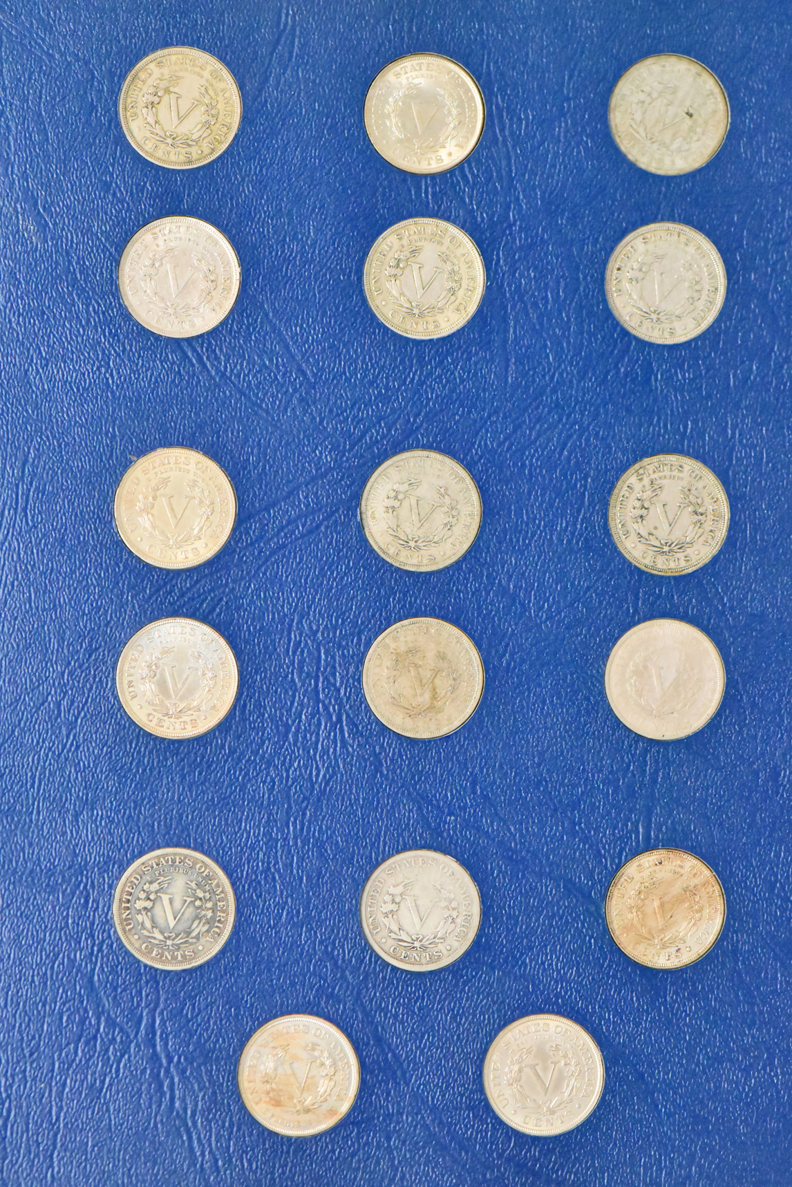 Collection of Liberty nickels in a complete Whitman 9407 album