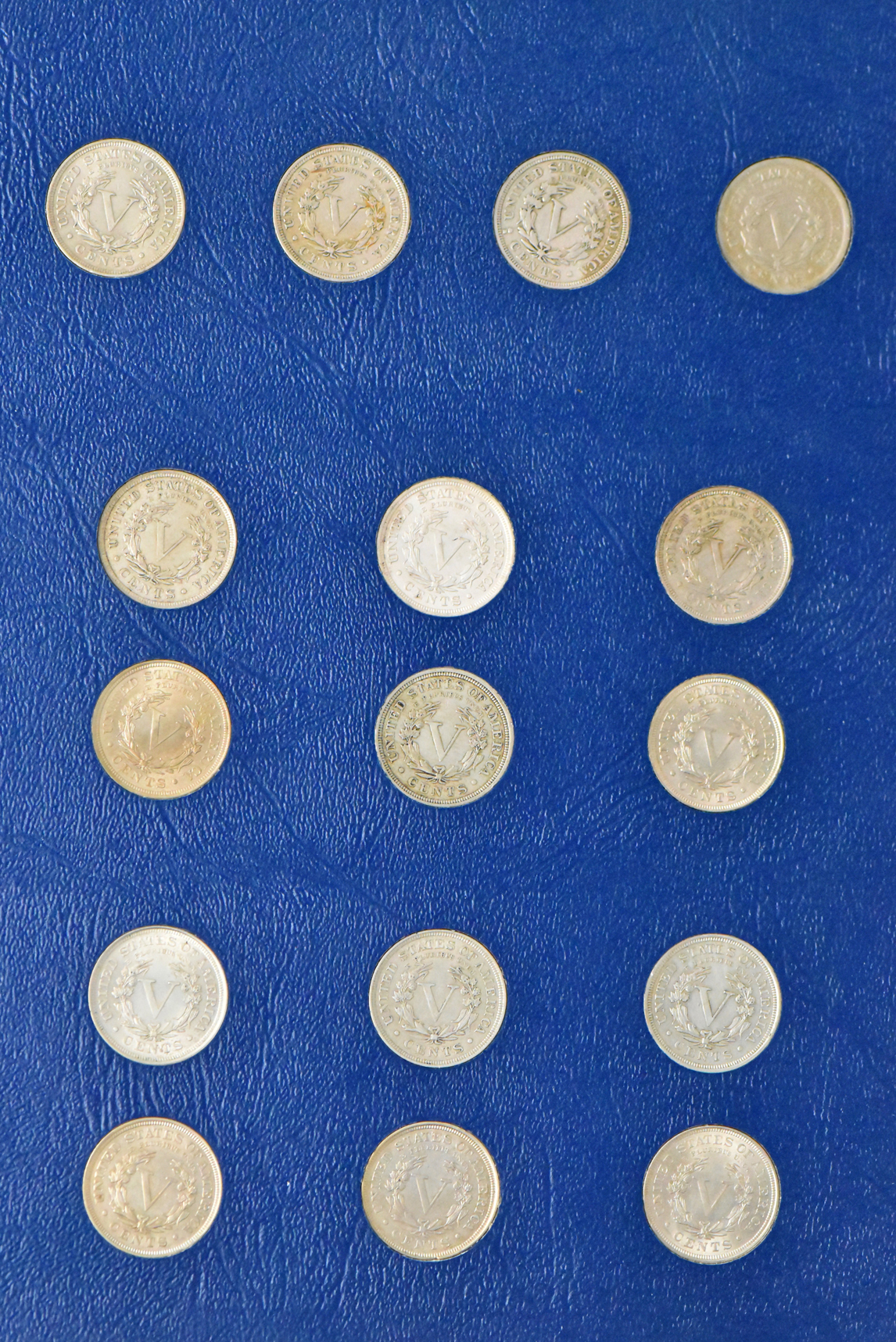 Collection of Liberty nickels in a complete Whitman 9407 album