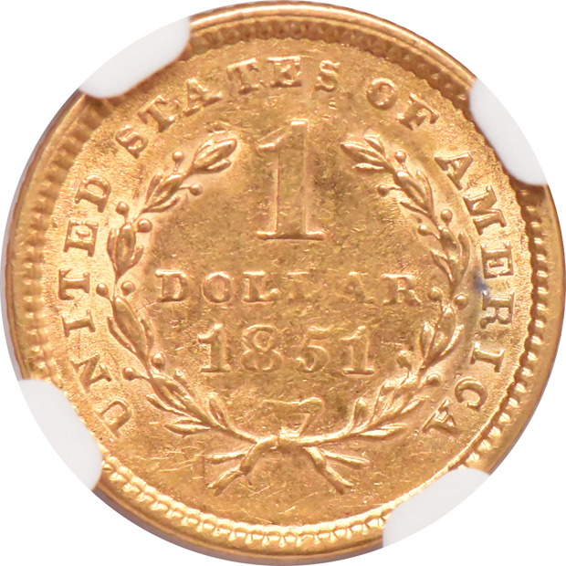 1849 Open Wreath, and an 1851, both NGC AU-55