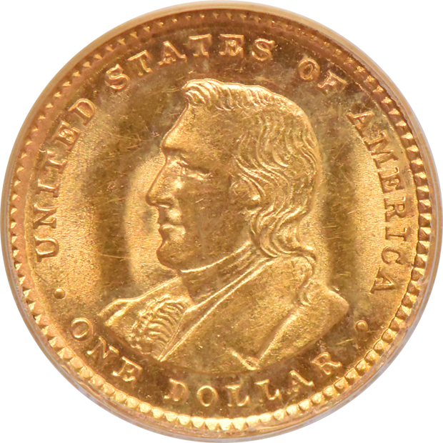 1904 $1 Lewis & Clark NGC, and a 1905 $1 Lewis & Clark PCGS, both MS-62