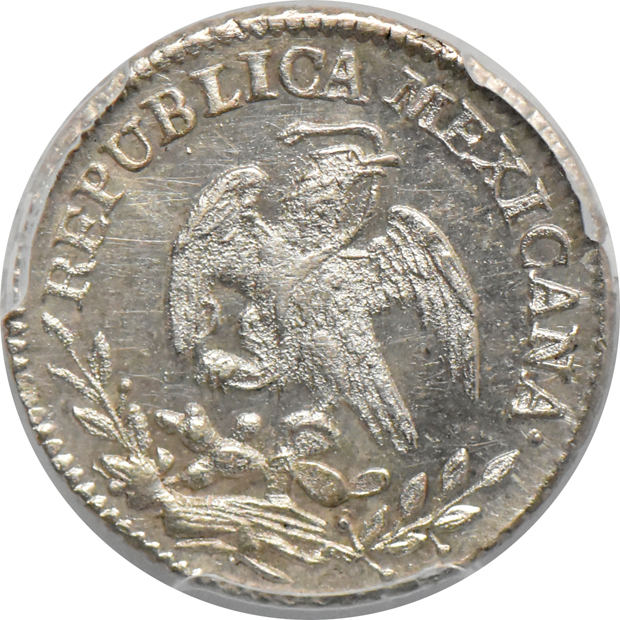 Mexico - 1833-Mo MJ 1/2 real PCGS MS-63, and an 1859-Zs Mo real