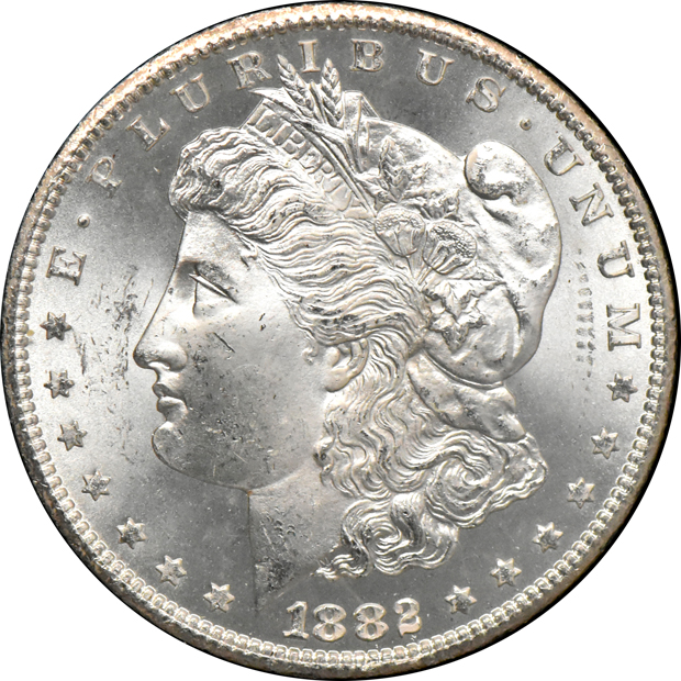 Two 1882-CC GSA MS-64+, and an 1884-CC GSA MS-65, all CACG