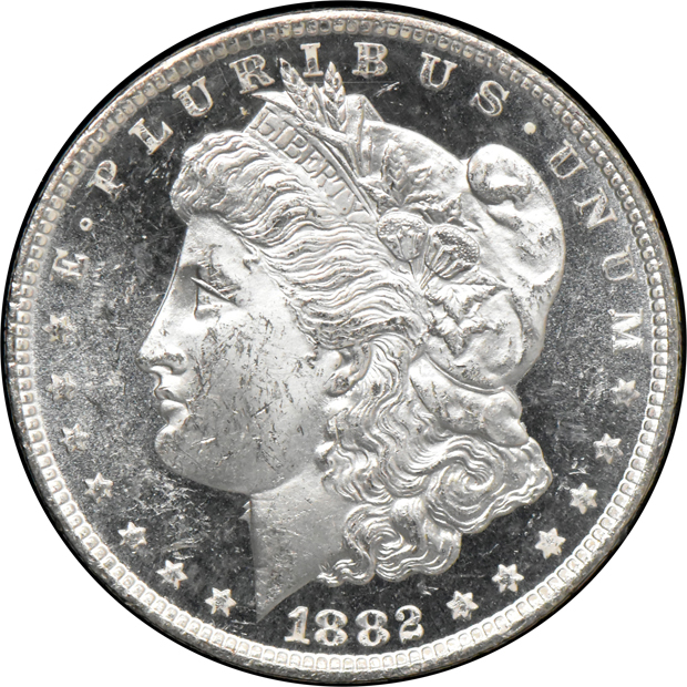 1882-CC GSA MS-62DMPL, and an 1884-CC GSA MS-63PL, both CACG