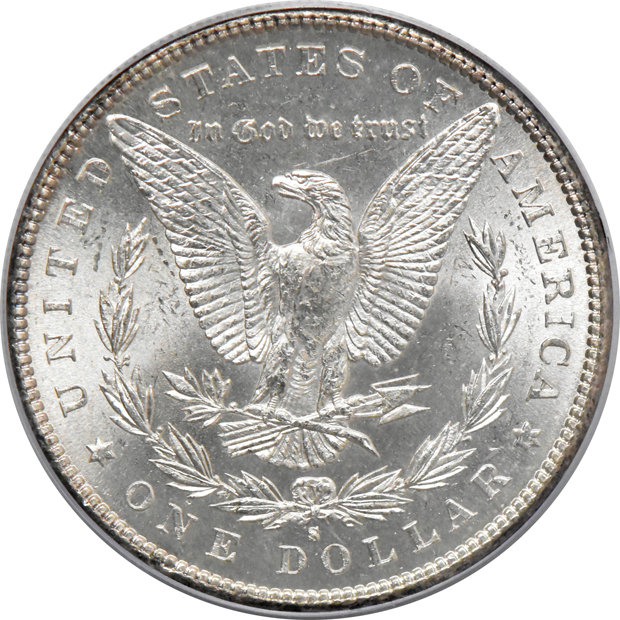 1888-S MS-62, 1889-O MS-62, and an 1891-CC MS-61, all PCGS