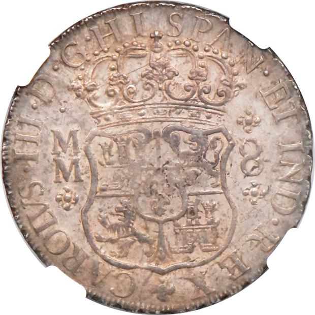 Mexico - 1739-Mo MF real NGC AU-53, 1753-Mo M 2 reales PCGS XF-45, and a 1760-Mo MM 8 reales XF-45
